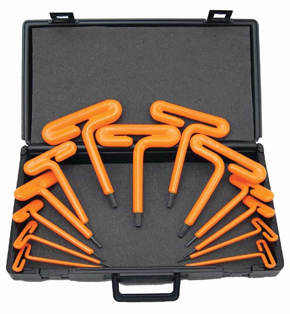 HEX WRENCH SET 1.5MM TO 12MM TYPE T - 10 PCS 6" LONG - S2610M